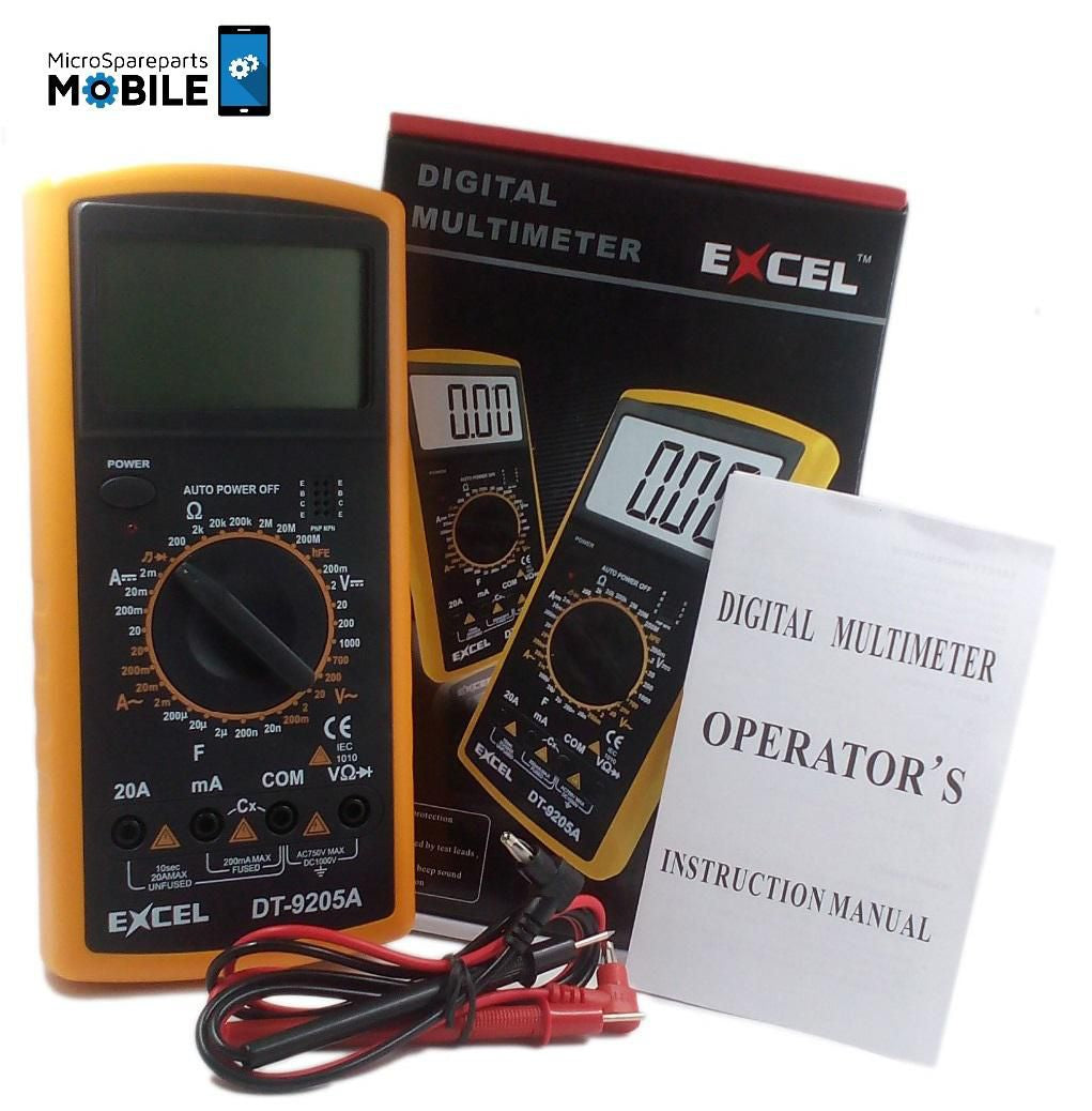 CoreParts Multimeter – AC/DC, 200 mV–750 V AC / 200 mV–1000 V DC, LCD