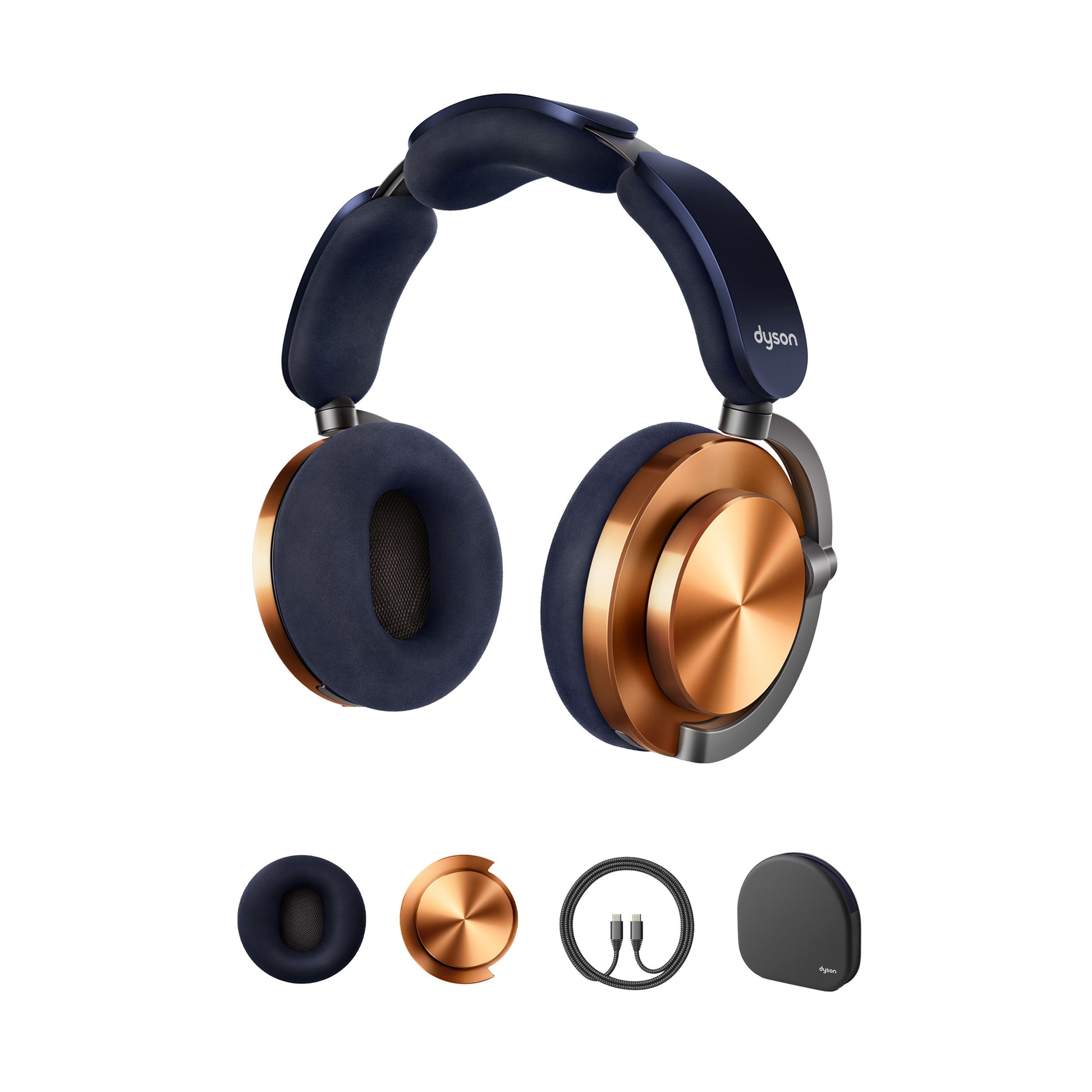 Dyson OnTrac Over-Ear Kopfhörer – Stereo, BT, ANC, Kupfer, BT 5.0