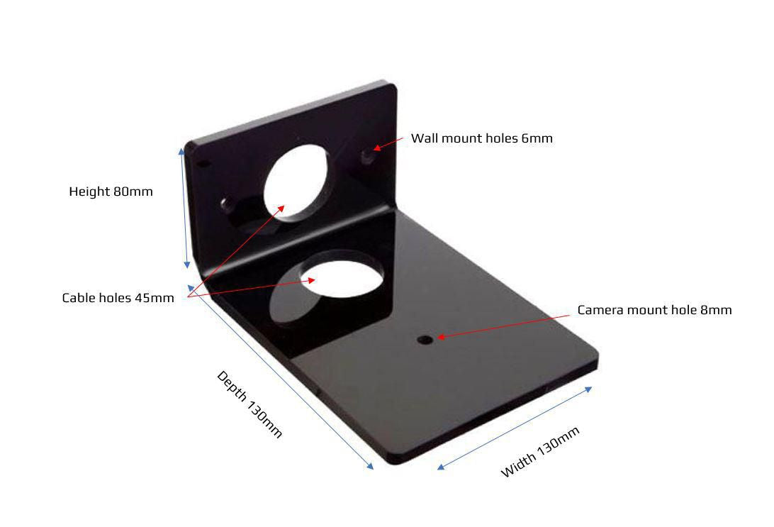 Vivolink Kameraablage – 8 mm, Acryl, schwarz