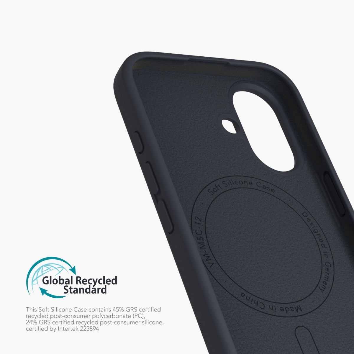 Vonmählen Backcover – für Apple iPhone 16 – Navy – Silikon – MagSafe-kompatibel