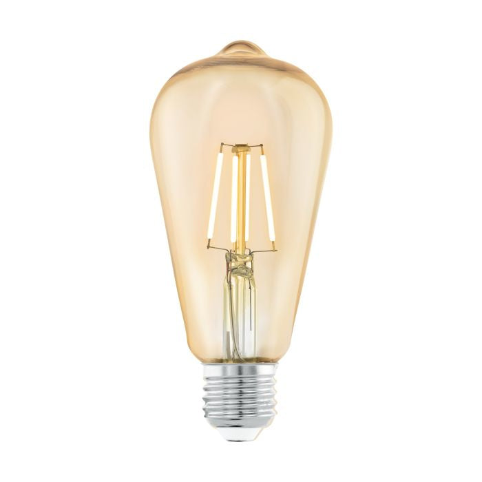 EGLO Leuchtmittel E27 ST64 – Warmweiss 2200 K, 270 lm, 4 W – IP20 – 1 Stk., Glas