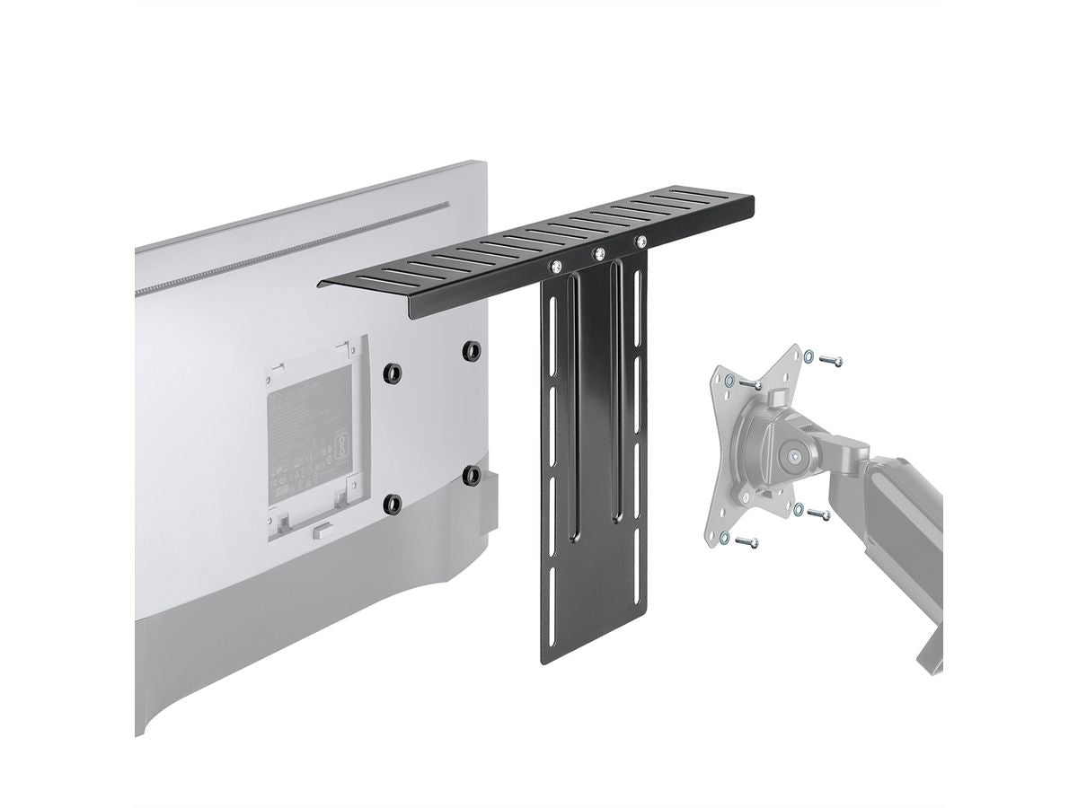 ROLINE All-in-one Geräteablage – VESA-Adapterplatte – 1 Monitor – bis 3 kg/Monitor – für VESA 100×100 mm