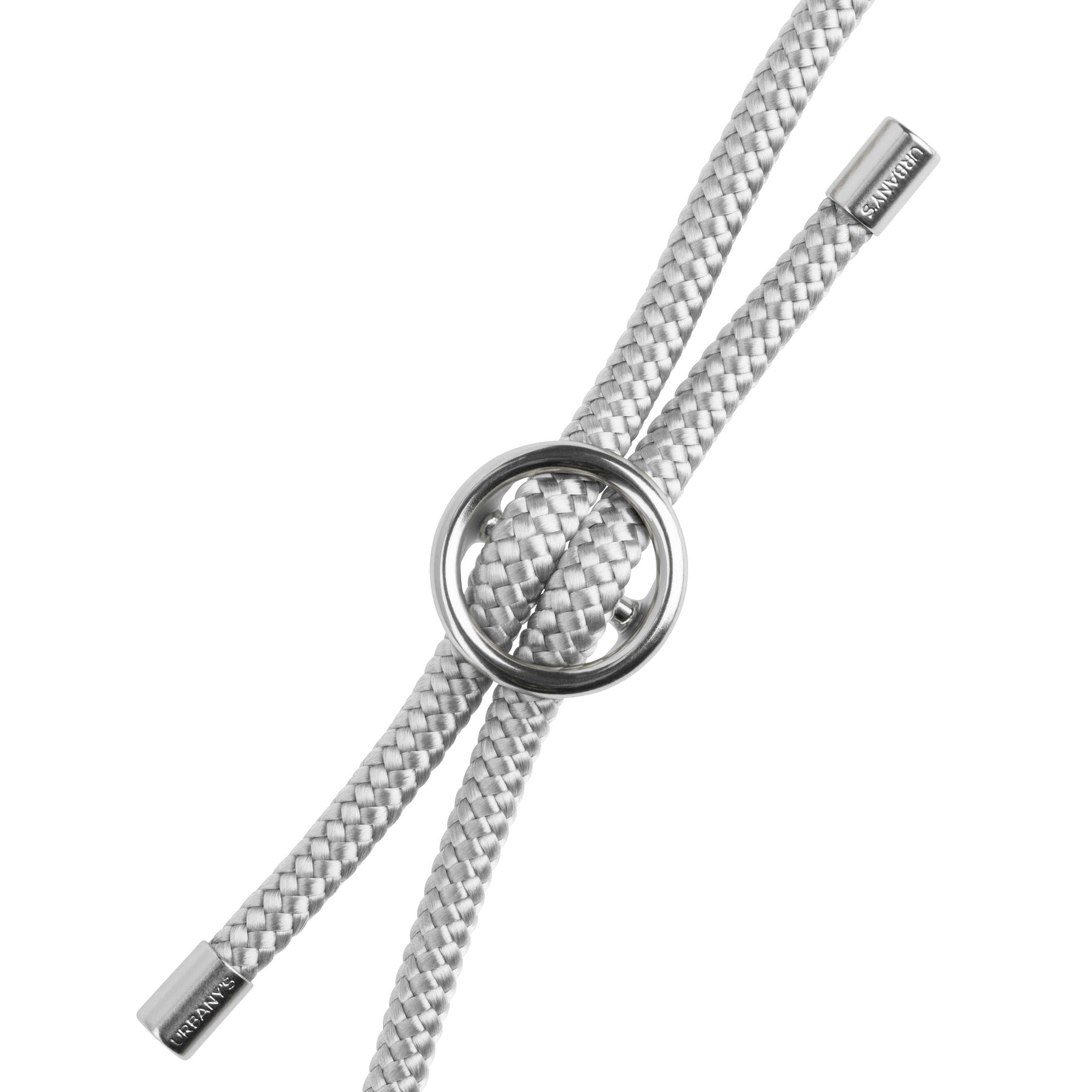 Urbany's Necklace-Hülle – für Apple iPhone 15 Plus – Cloudy Sky, hellgrau – mit Kordel