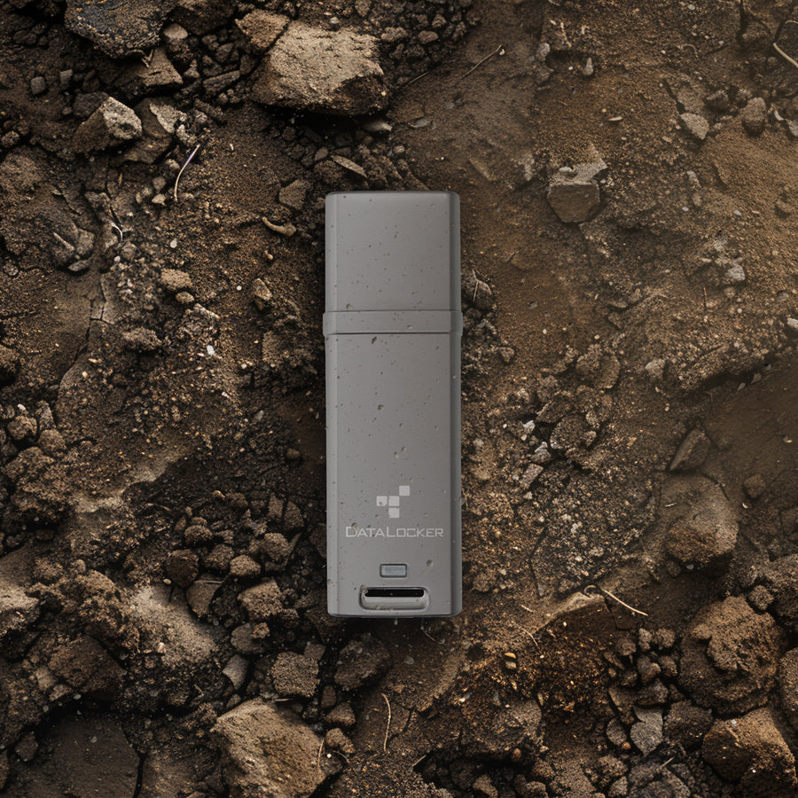 DataLocker DL GO USB-Stick 16 GB – USB-A 3.2 Gen 2, 160/120 MB/s, AES-256, FIPS 197, IP68, mit Kappe, Grau