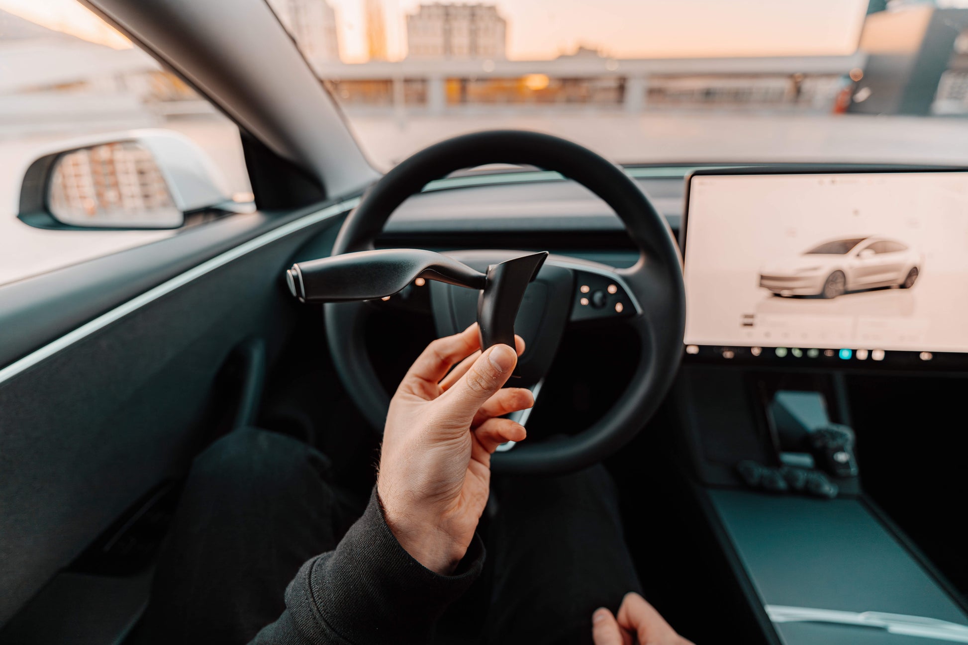 Enhance Schalthebel – für Tesla S & X – Schwarz – 1 Stk.