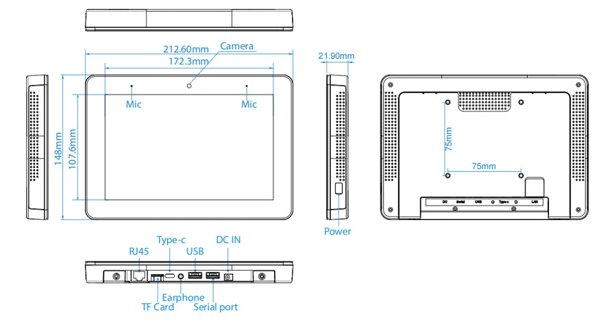 Loop24 LM-8058T-LED – 8" Touchpanel – PoE
