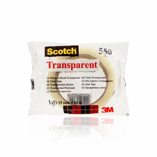 Scotch Klebeband – permanent, klar, Kunststoff, 19 mm × 66 m, Kern Ø 76 mm