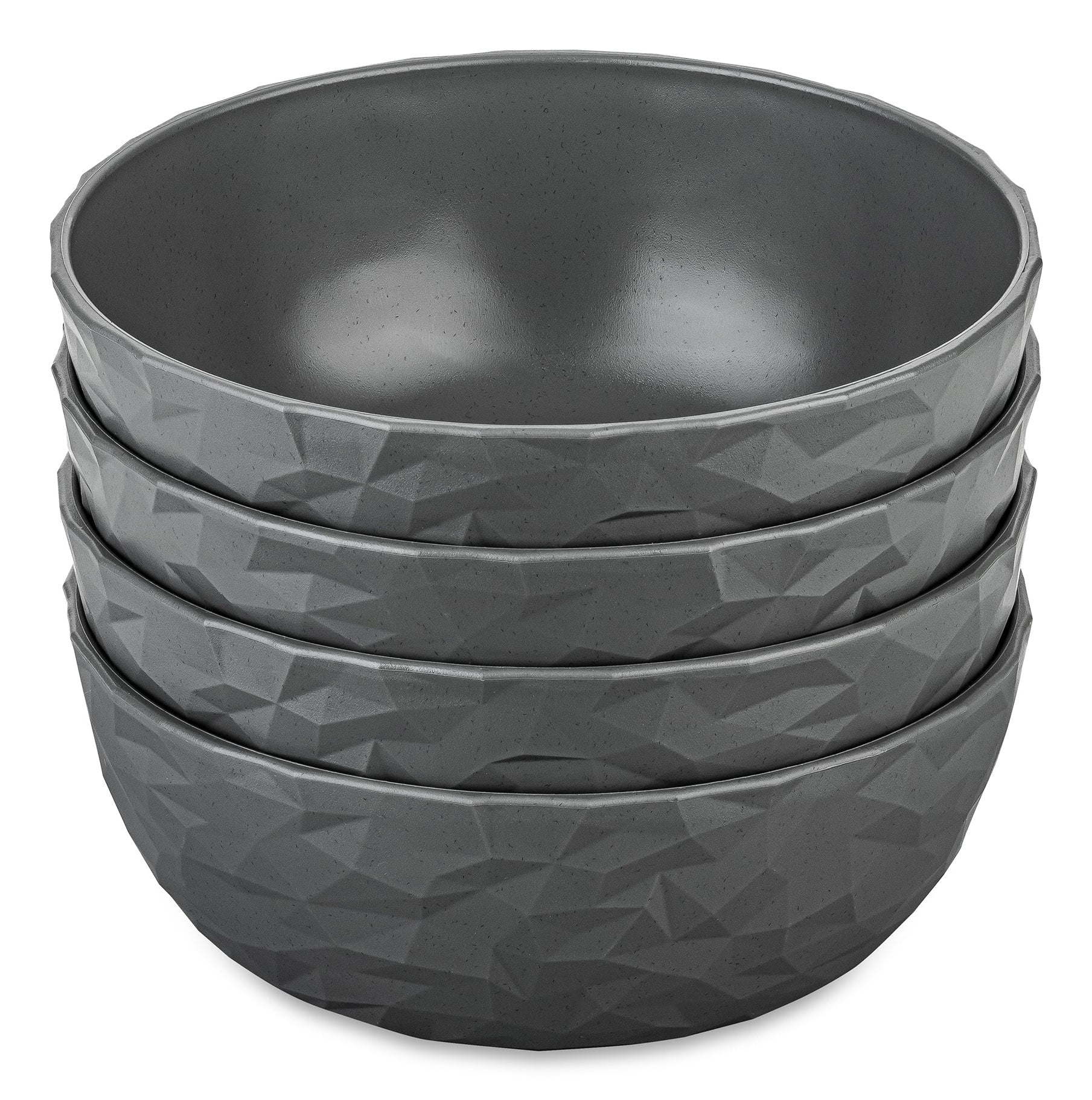 Koziol Schale – 4er Set, 700 ml, Ø 16,2 cm, H 6,4 cm, biozirkulärer Kunststoff, spülmaschinenfest, BPA-frei