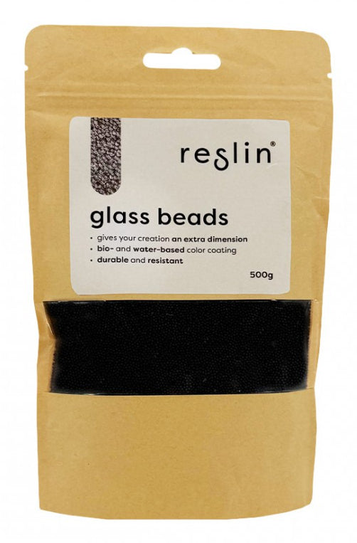 Reslin Glasperlen – schwarz – Ø 1,4 mm – 500 g