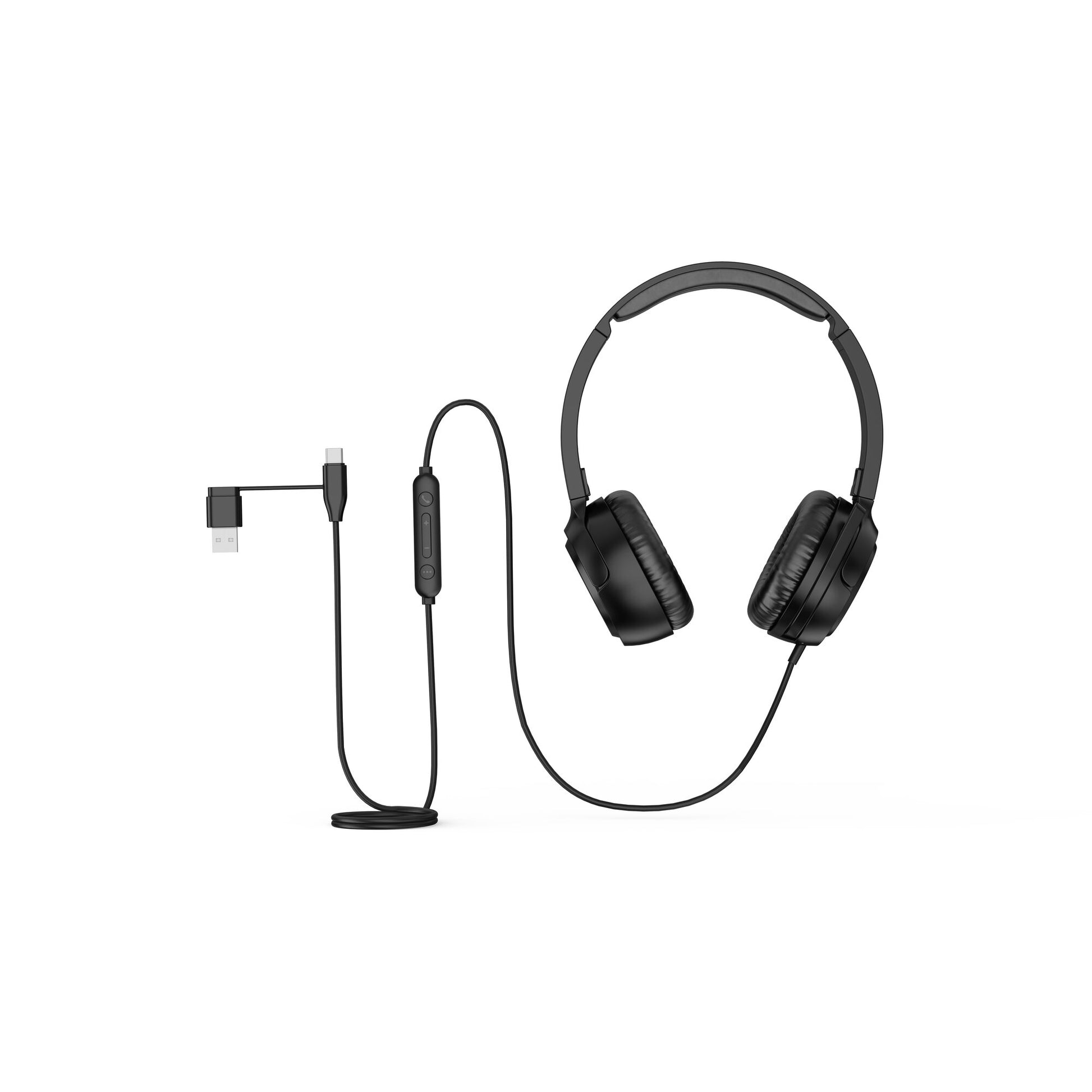 Kensington H950 EQ Office-Headset – On-Ear, Stereo, Kabel (USB-C/USB-A), Schwarz