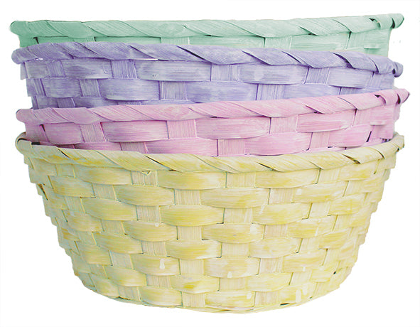 Braun + Company Osterkörbchen rund, Bambus, sortiert, Ø 25 × 10 cm – Frühling