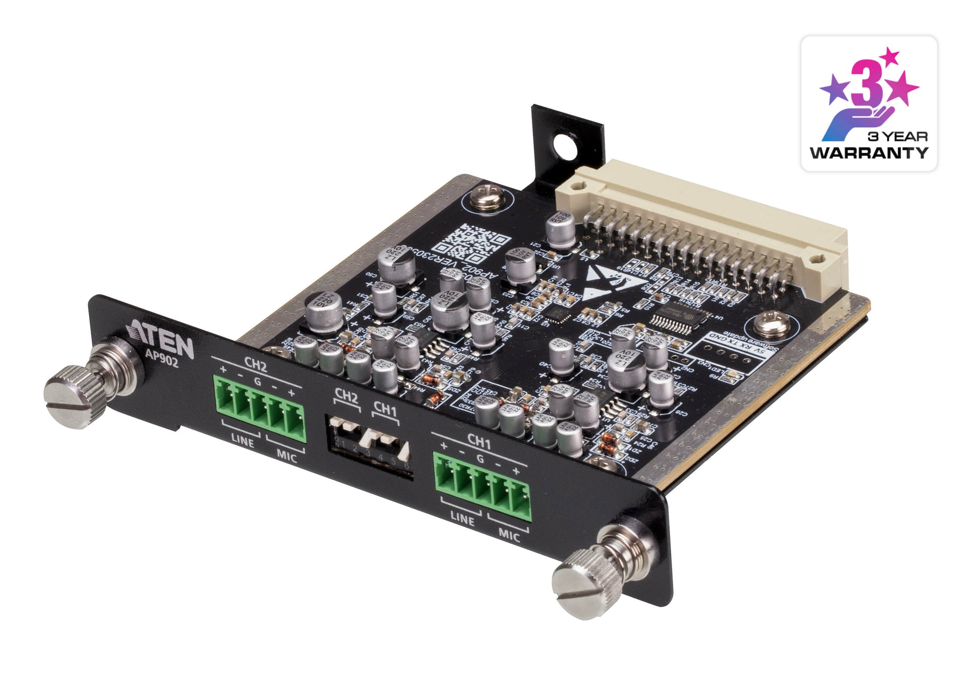ATEN AP902 – 2-Kanal Mic/Line Vorverstärkerkarte, Verstärkung 36 dB, RS-232, für AP-Serie