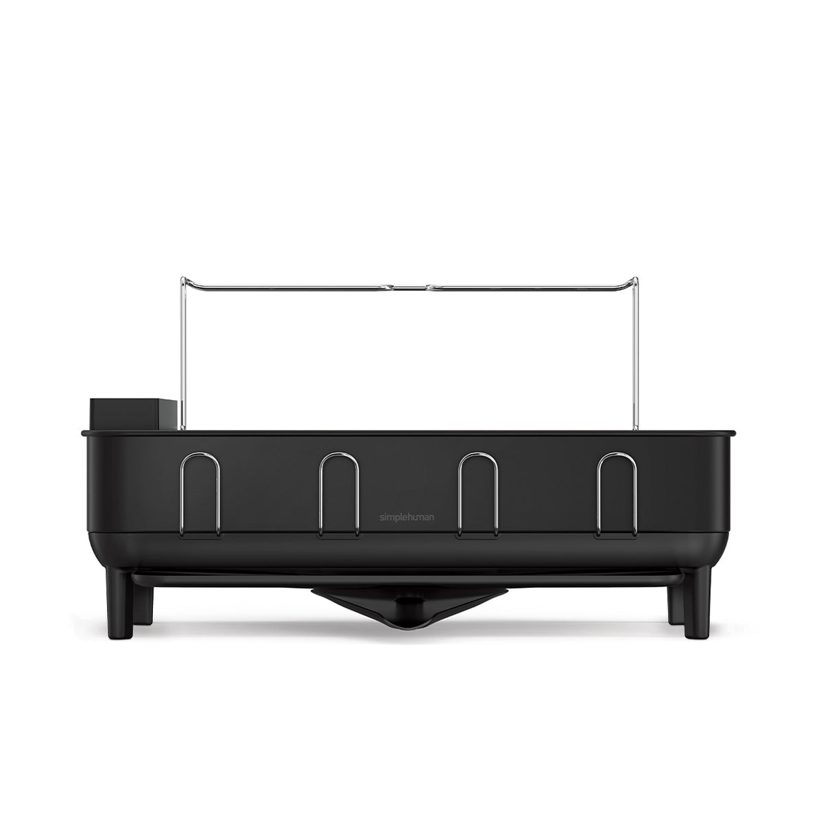 simplehuman Abtropfgestell 56,6 × 51,4 × 29,2 cm, Edelstahl/Kunststoff, schwarz matt