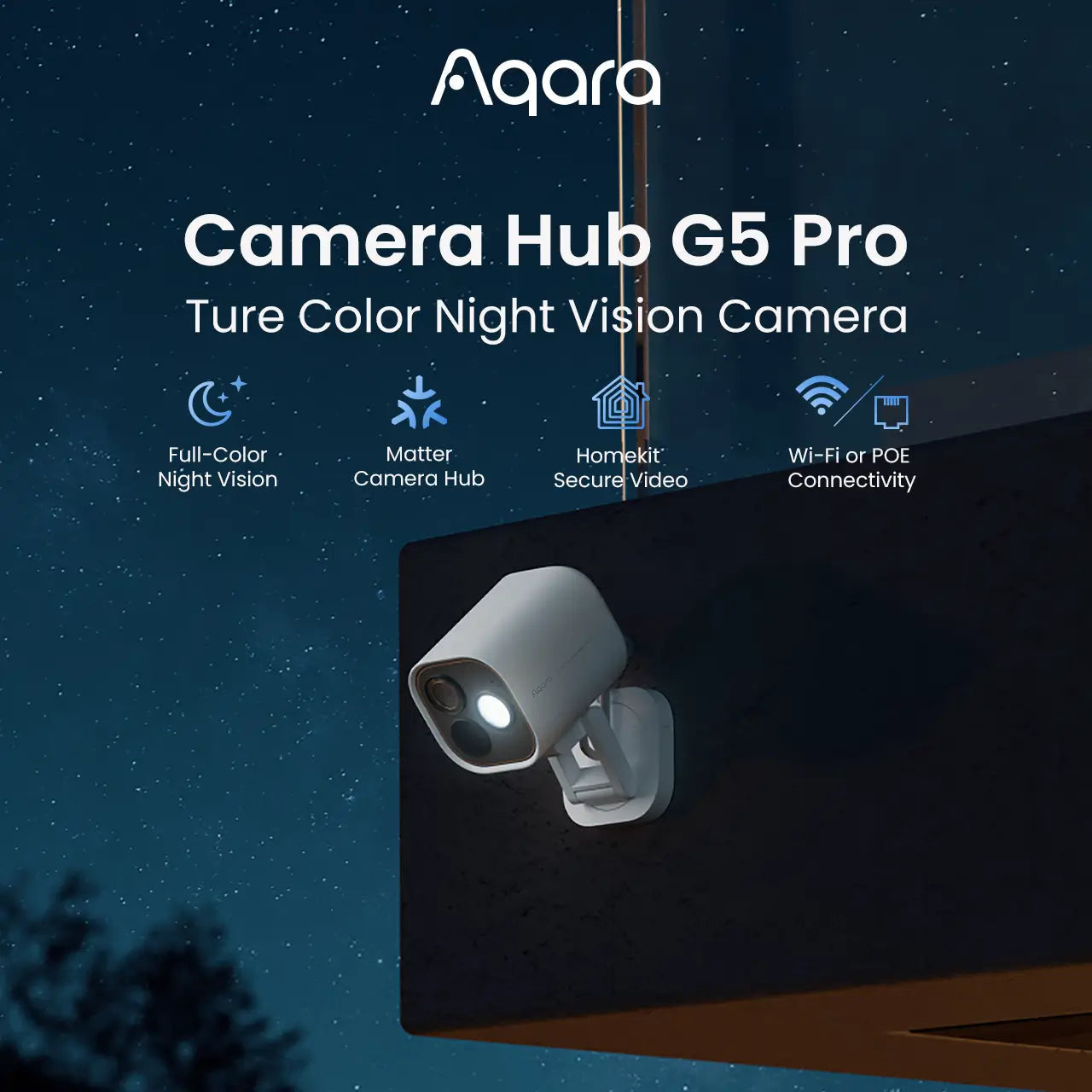Aqara G5 Cube-Kamera – 4 MP, 2688×1520, PoE, für IFTTT, weiss