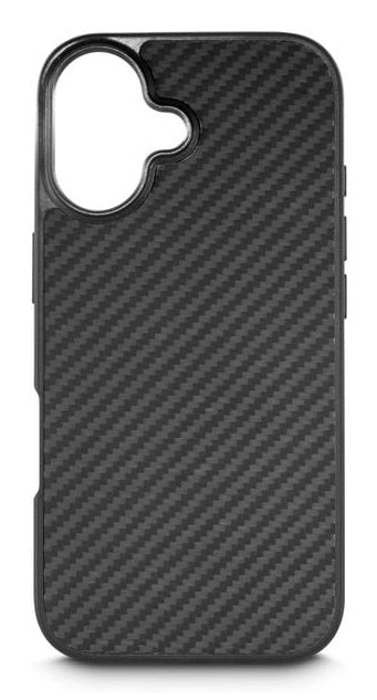 Black Rock Robustes Carbon Backcover – für Apple iPhone 17, PC+TPU, Schwarz