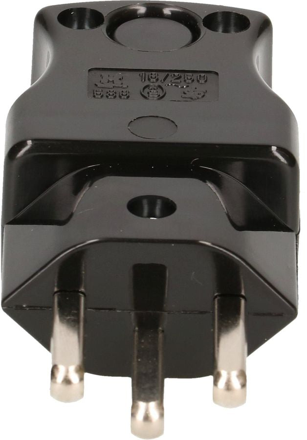 Max Hauri AG Max Hauri Montagestecker T23, 16 A 230 V, Schraubklemme, 36×77×24 mm – schwarz