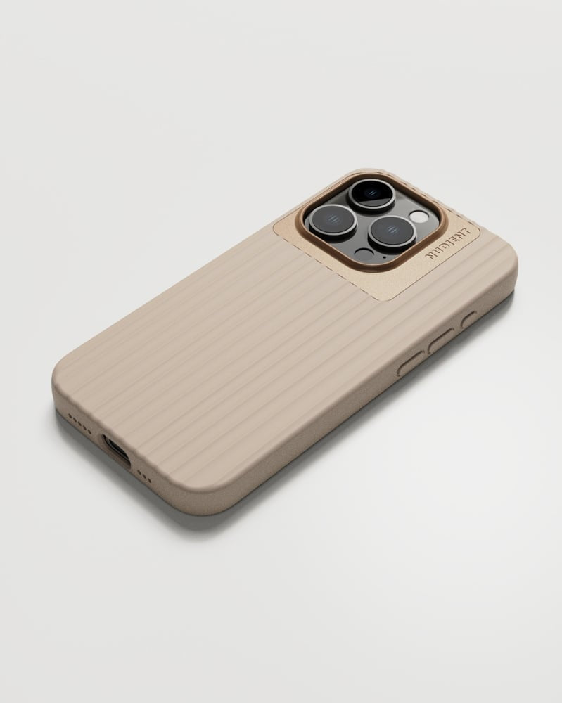Nudient – Backcover – für Apple iPhone 15 Pro – Leinenbeige