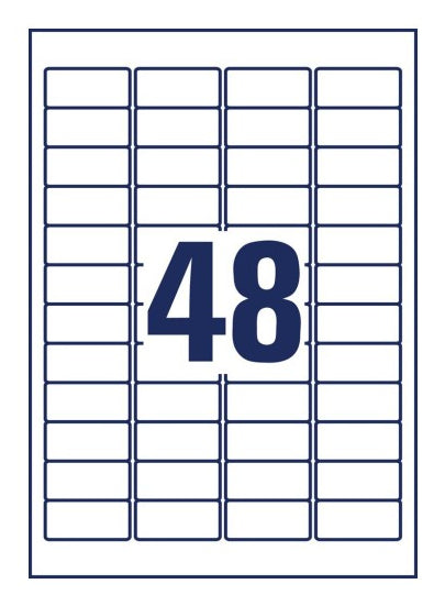 AVERY Zweckform L4736REV-65 – Etiketten A4 46 × 21 mm – wiederablösbar – Laser/Inkjet – 48 pro Blatt, 65 Blätter