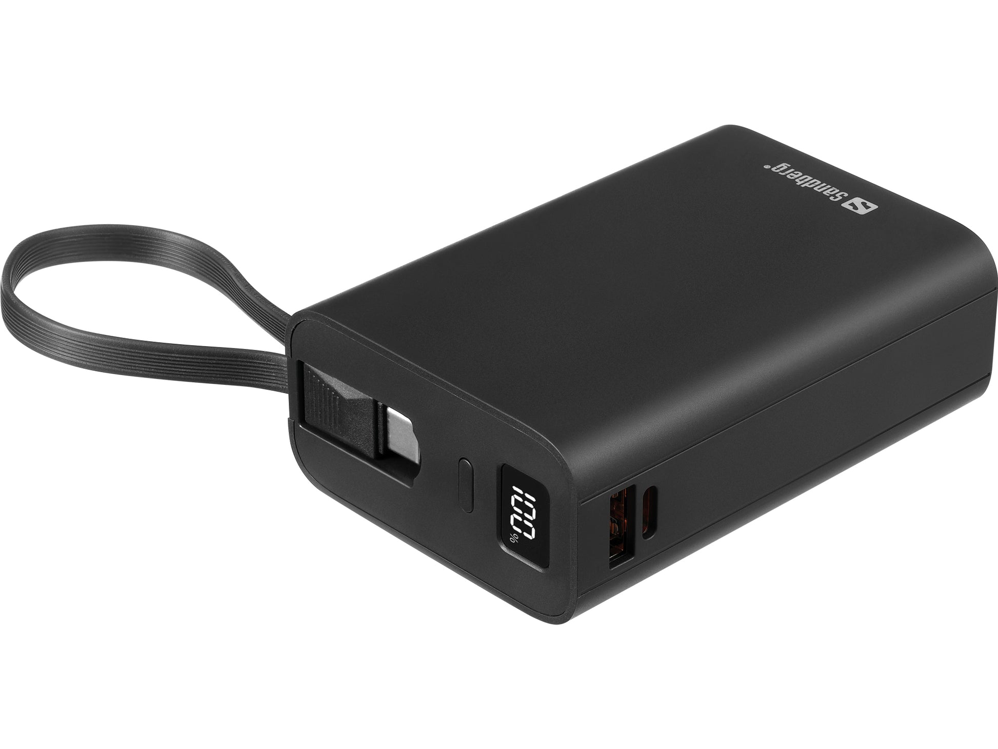 Sandberg Powerbank 20000 PD20W Connect – Powerbank – 20000 mAh, PD 20 W, Anschlüsse: 2× USB-C, 1× USB-A, Schwarz