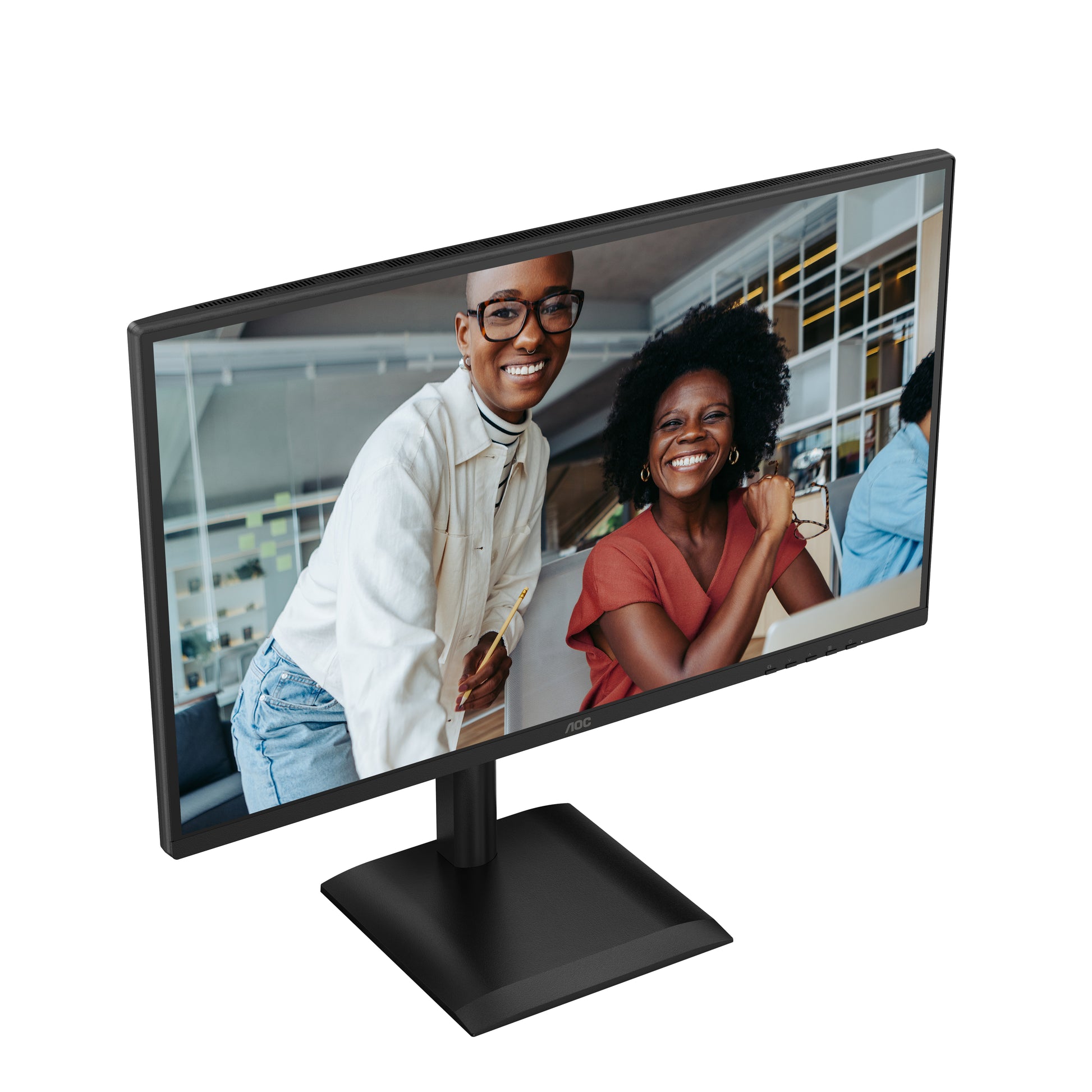 AOC 27E4CV – Monitor, 27", IPS, 120 Hz, 300 cd/m², USB-Hub, Lautsprecher, Adaptive Sync, Schwarz