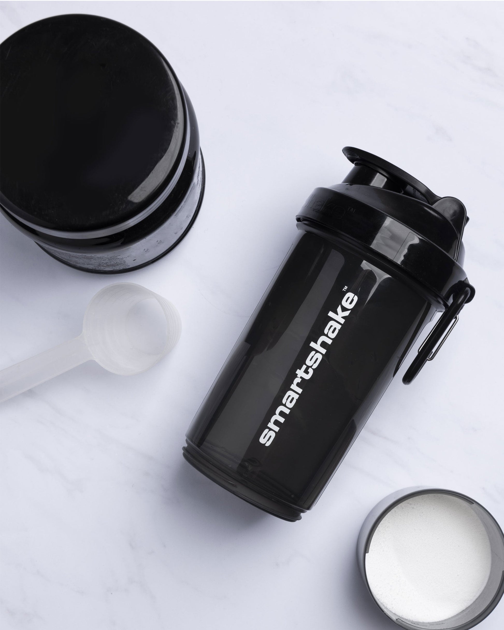 Smartshake Original2GO ONE Trinkflasche 800 ml – Kunststoff, Schraubdeckel, Schwarz