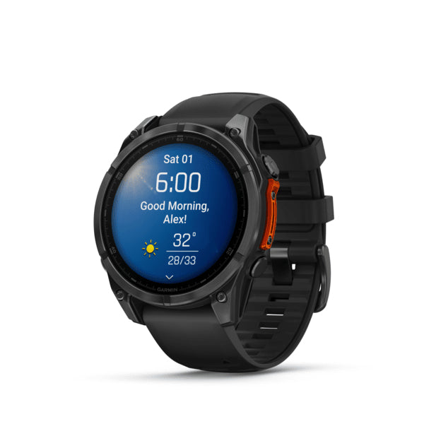 Garmin Fenix 8 – GPS-Smartwatch – 47 mm, 1,4", GPS, WLAN, AMOLED, 100 m, Schwarz, Sportarmband