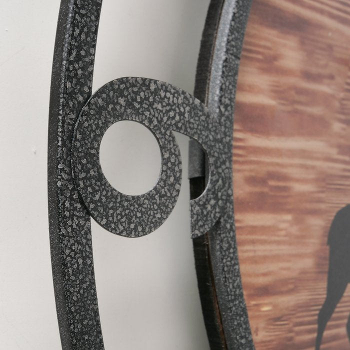 Boltze Wanduhr Ludwig – Ø 45 cm, schwarz, Holz