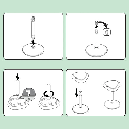 Leitz Gepolsterter Sitz – 57 cm, Dunkelgrau