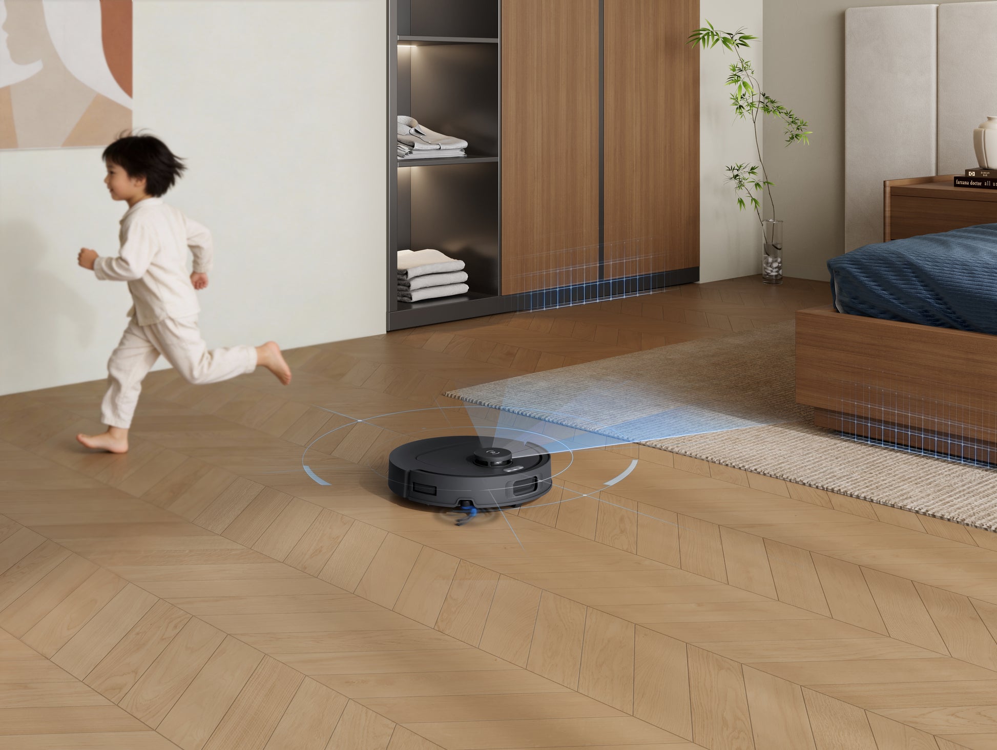 Ecovacs Saugroboter DEEBOT T30e OMNI, mit Absaugstation, mit Wischfunktion – 25000 Pa, 180 min, Höhe 100 mm