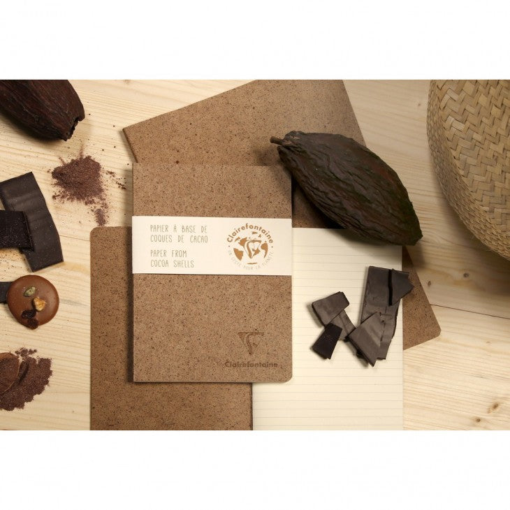 Clairefontaine Notizheft, A5, liniert, Fadenheftung, 96 Seiten, 90 g/m² – cacao