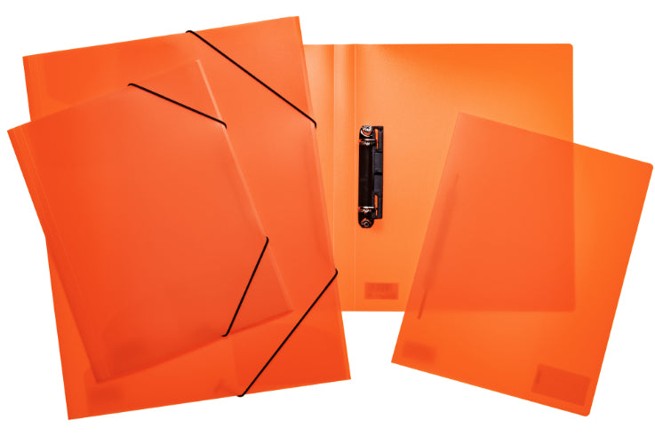 HERMA Zeigebuch – A4 Hochformat – 2-Ring, Rücken 35 mm – Neonorange, Kunststoff, mit Niederhalter