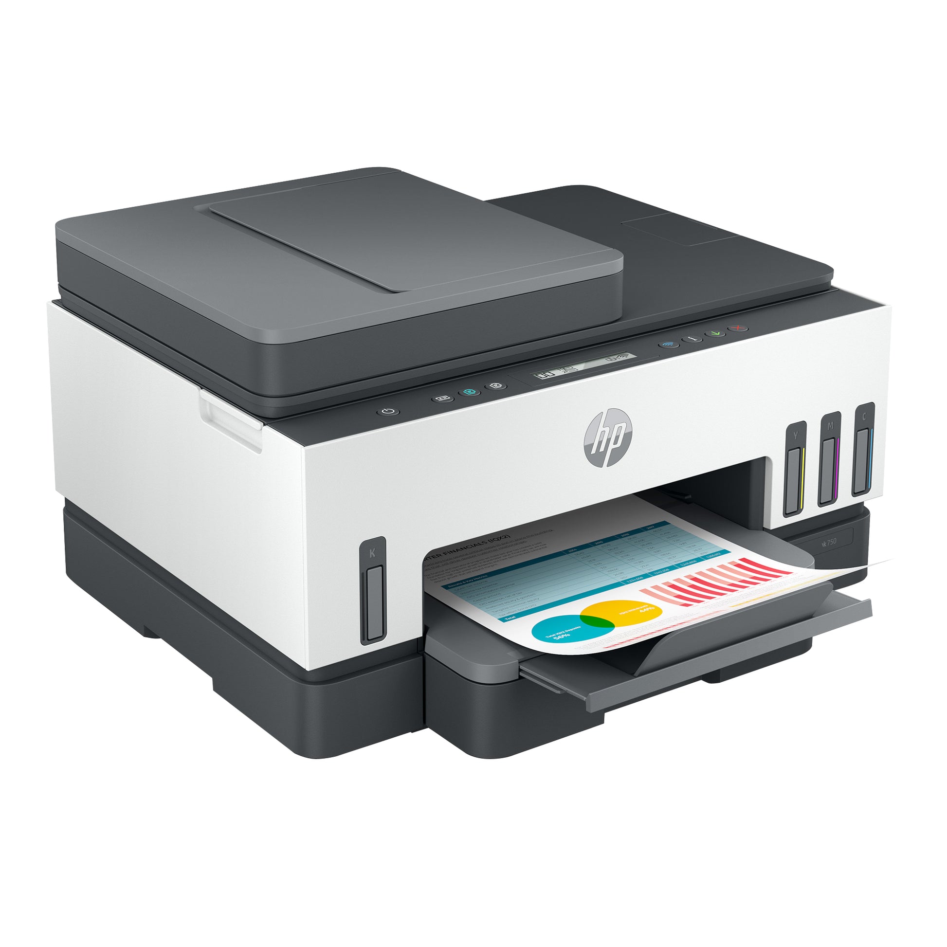 HP Smart Tank 7307 – Farbtintenstrahl-Multifunktionsdrucker, A4, 3-in-1, Duplex, ADF, WLAN/LAN, AirPrint