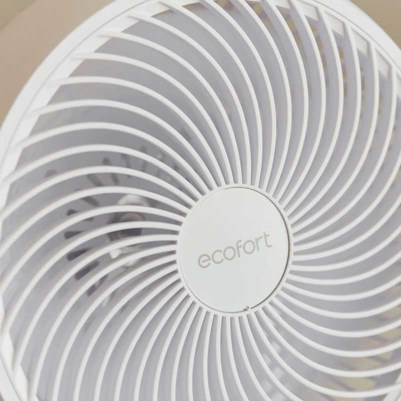 Ecofort Tischventilator ecoQ SilentAir Tavo – 25 cm, 8 Stufen, oszillierend, Fernbedienung, 30 W, 48 dB(A)