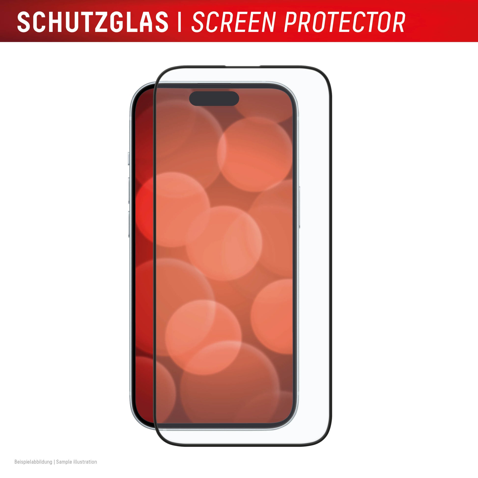 Displex Displayschutz (Panzerglas), Full Cover – für iPhone 16 Plus – mit Applikator