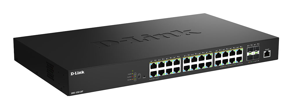 D-Link DMS-1250-28P/E – Managed Switch – 24×2.5G, 4×SFP+, L2, PoE 475 W, 1U
