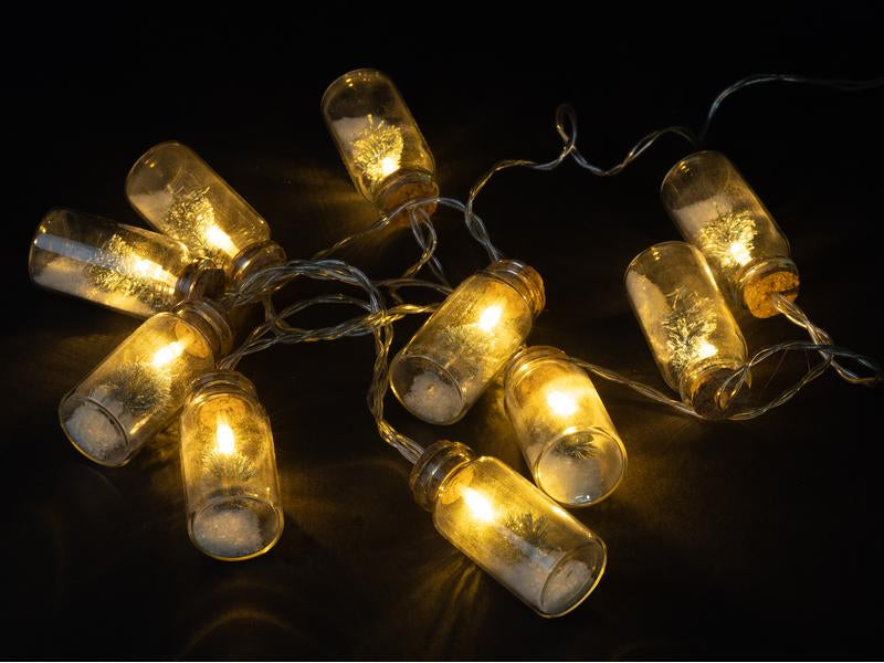 COCON Flaschenpostleuchte – 10 LEDs, 135 cm – warmweiss, mehrfarbig