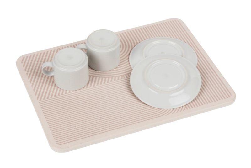 Wenko – Abtropfmatte 40 × 30 × 0,9 cm, Silikon, Beige