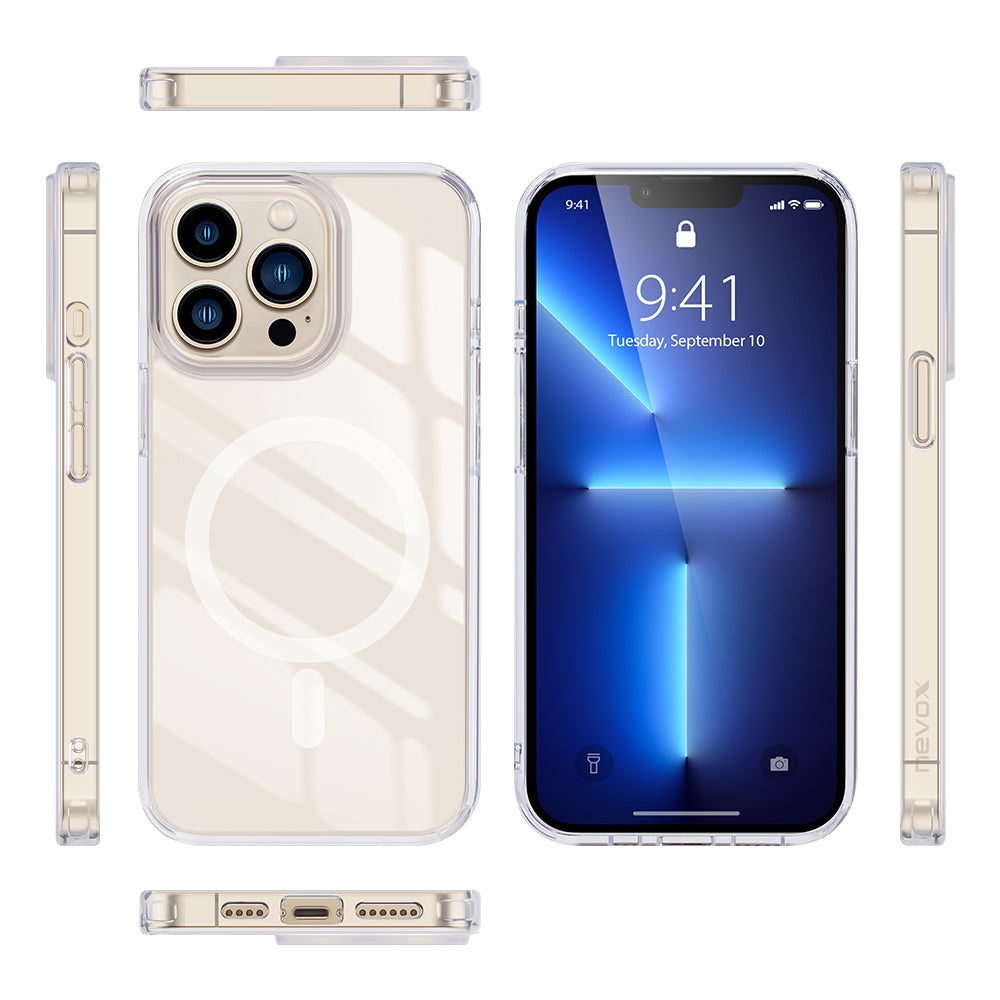nevox Backcover – für Apple iPhone 16 Pro Max, MagSafe, PC+TPU, Transparent