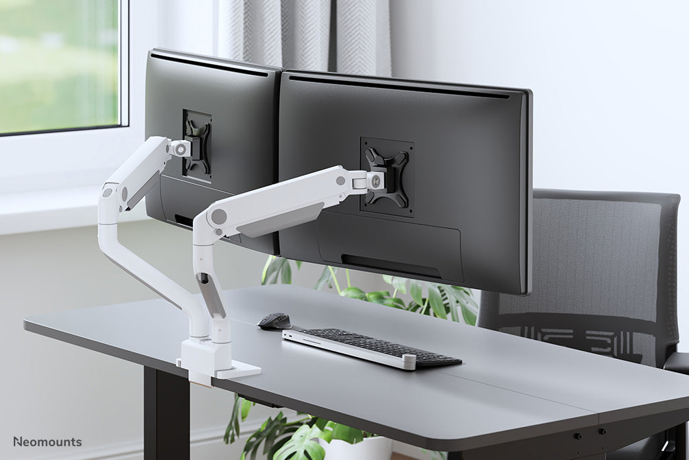 Neomounts Ds70S-950Wh2 – Monitorarm, 2, Klemme/Durchführung, bis 35", VESA 75 × 75/100 × 100 mm, 18 kg
