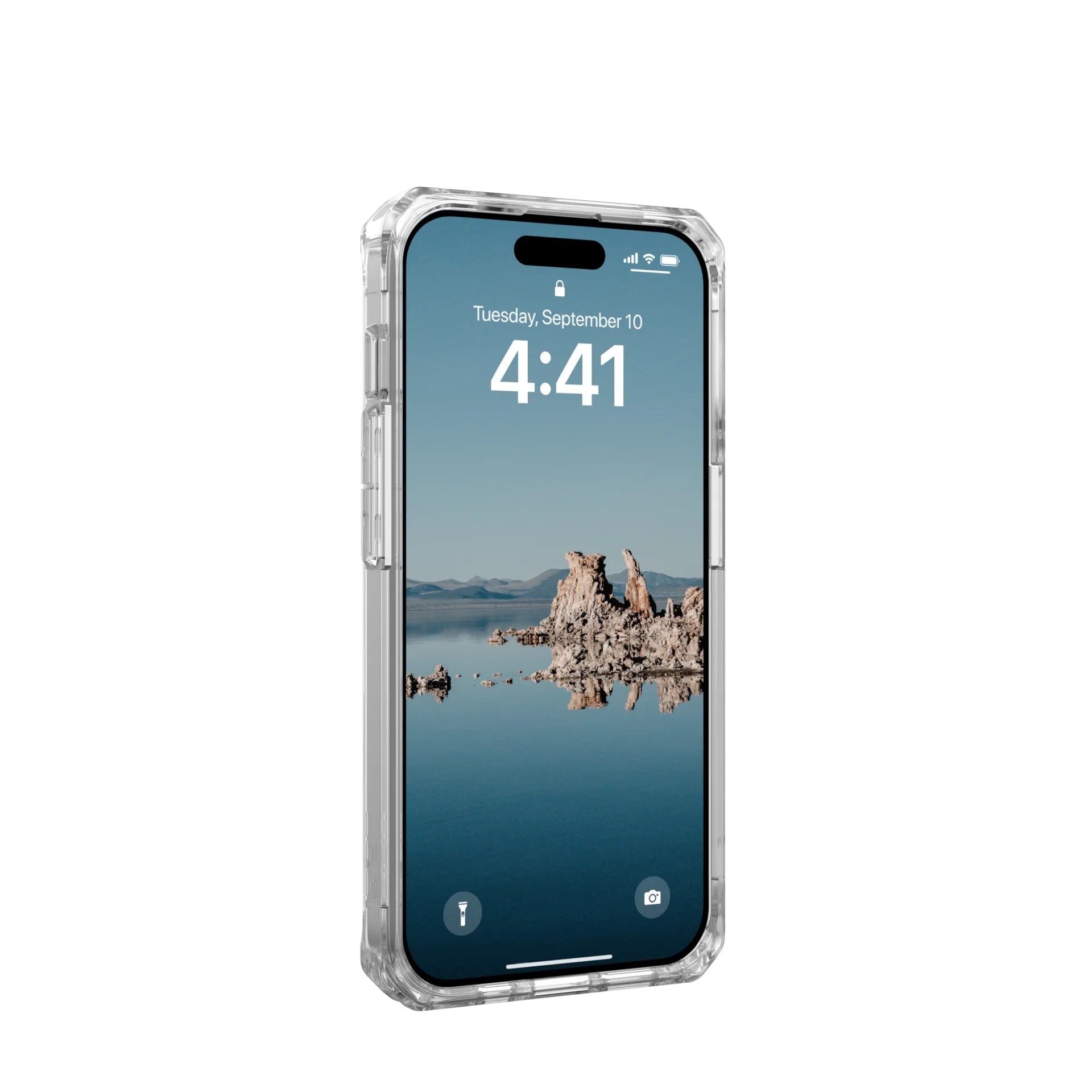 Urban Armor Gear UAG – Backcover Plyo – für Apple iPhone 15 Pro – transparent/gold – TPU/PC – MagSafe-kompatibel