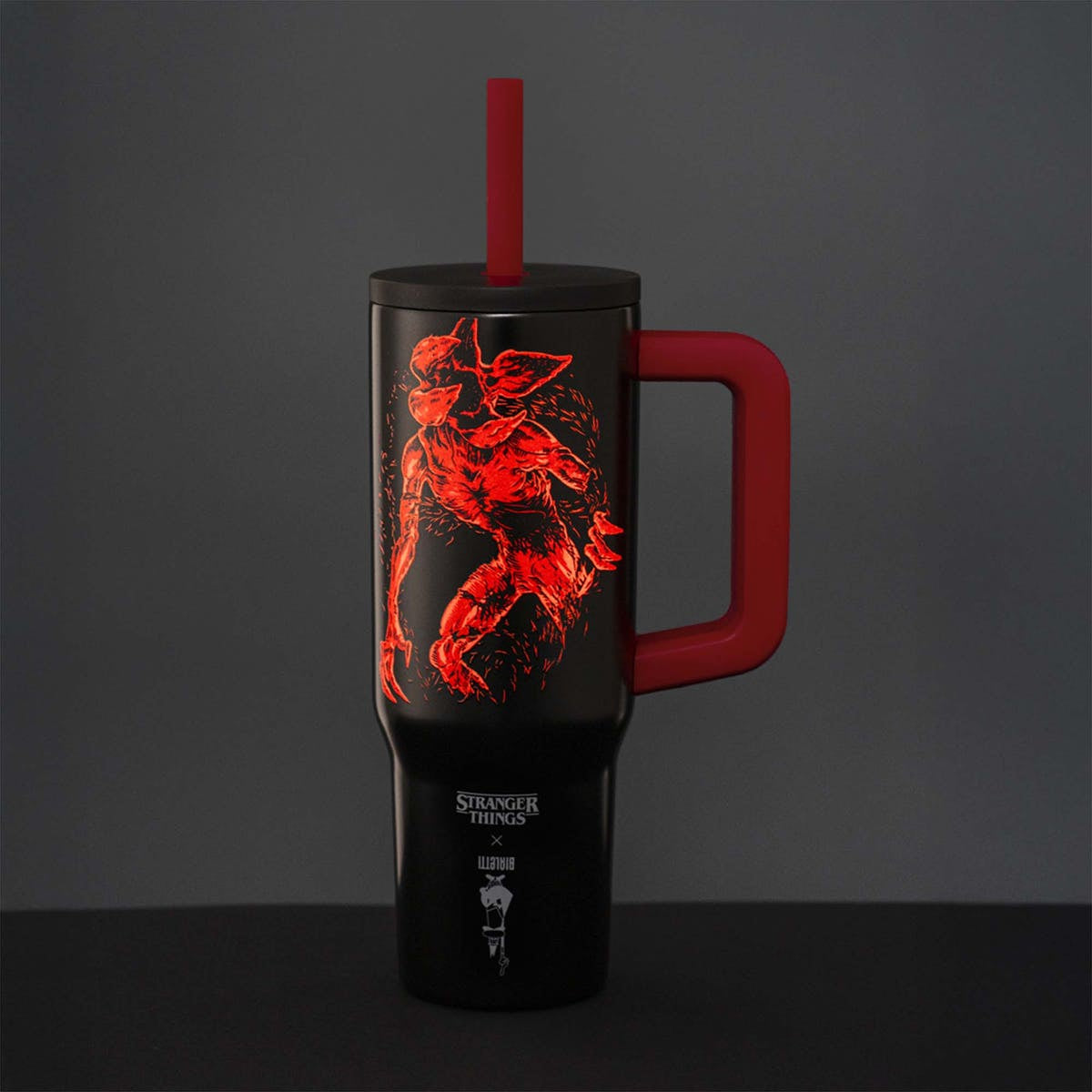 Bialetti Thermobecher 900 ml – Doppelwandig, Edelstahl, Schwarz/Rot