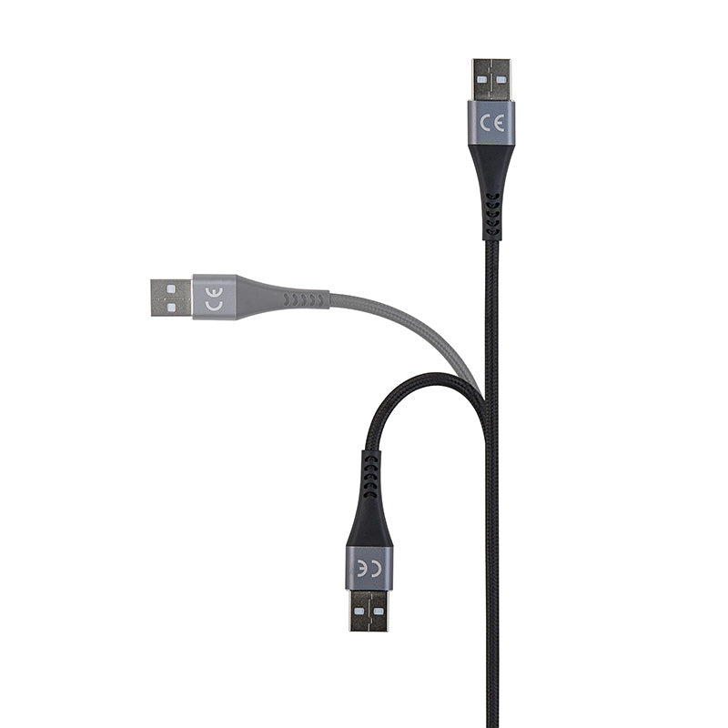 Intenso USB-A auf USB-C Kabel – USB 2.0 (480 Mbit/s) – 1,5 m – PD 60 W – Geflochtenes Nylon – Schwarz