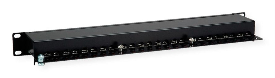 ROLINE Patchpanel Cat.5e – 24× Ports, geschirmt, 19", 1U, schwarz