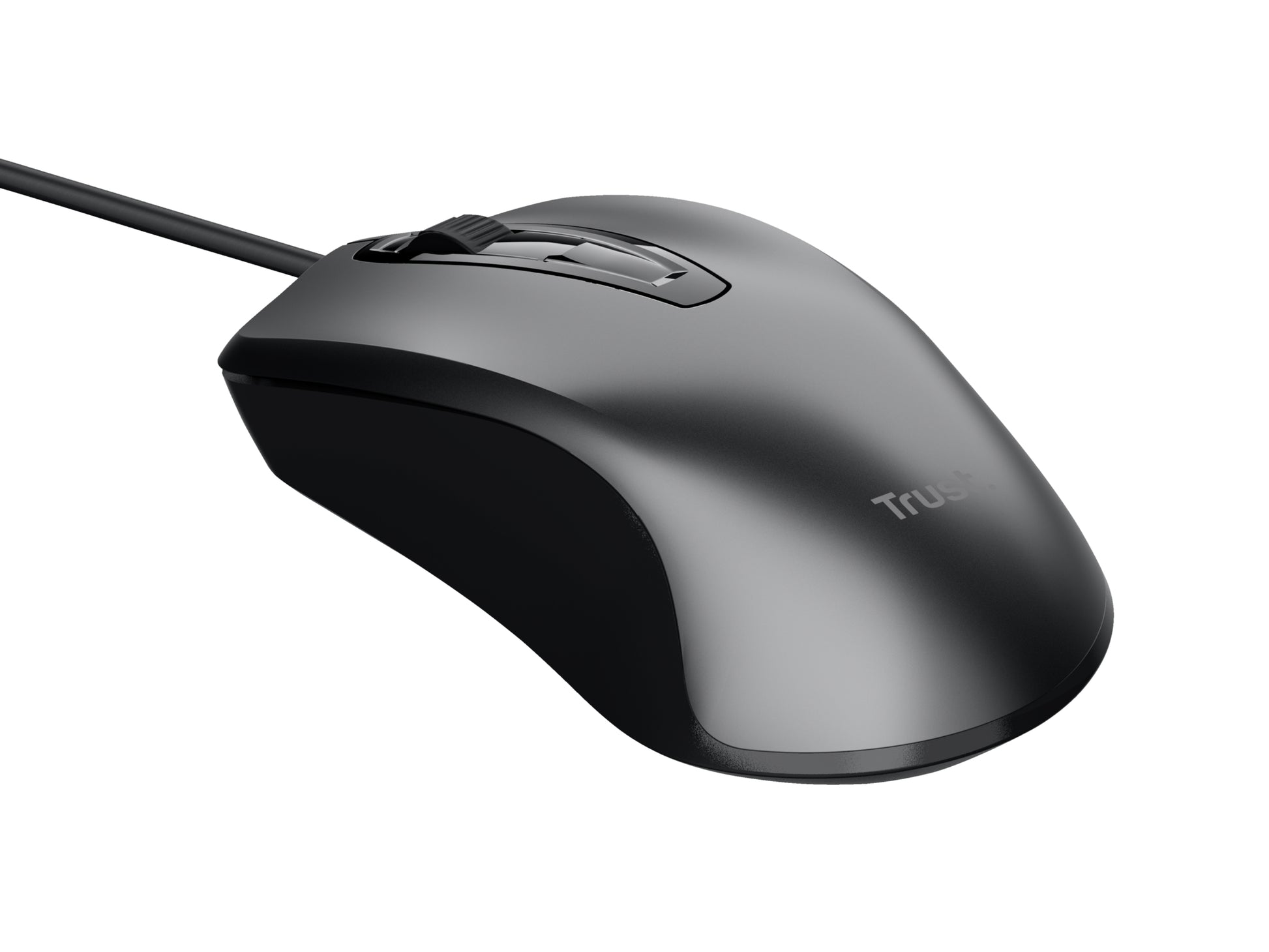 Trust Carve – Maus – Kabelgebunden (USB‑A), 1200 DPI, beidhändig, Schwarz