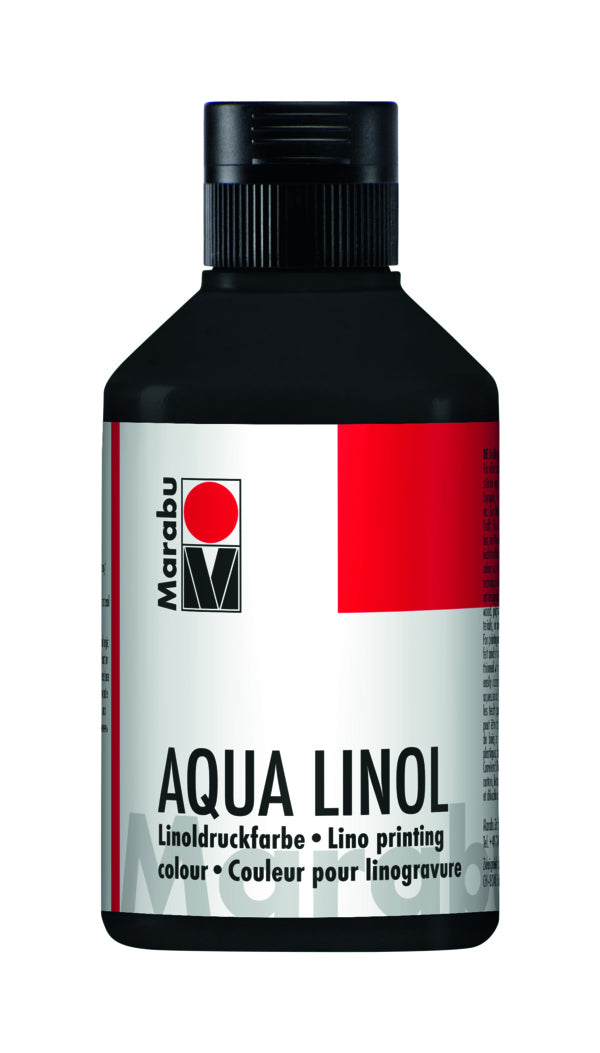 Marabu Linoldruckfarbe – Schwarz, 250 ml