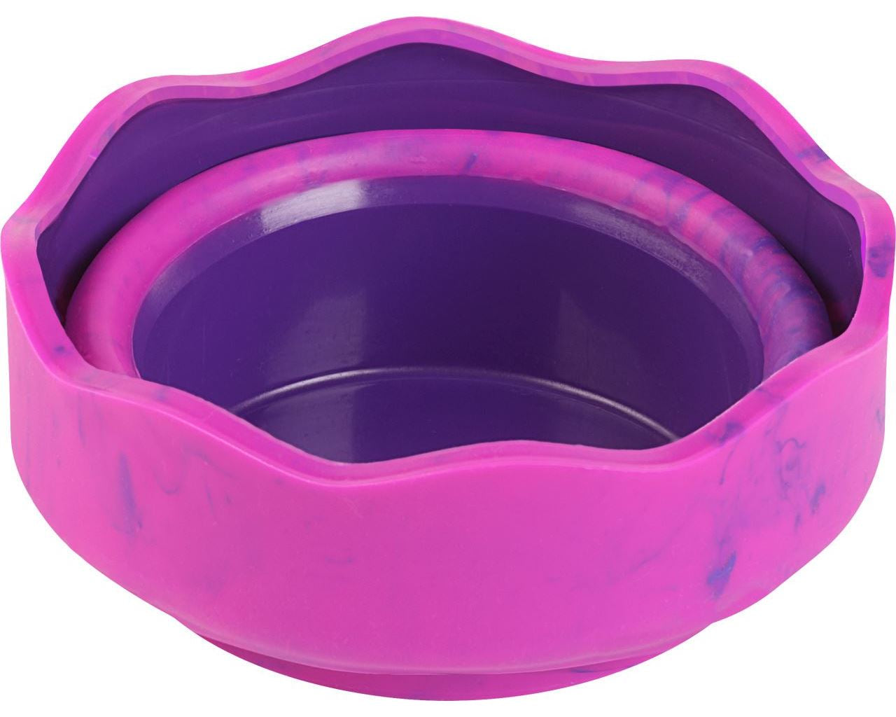 Faber-Castell Clic&Go 181527 – Wasserbecher, robustes, rutschfestes Material, pink, 1 Stück, für Pinsel