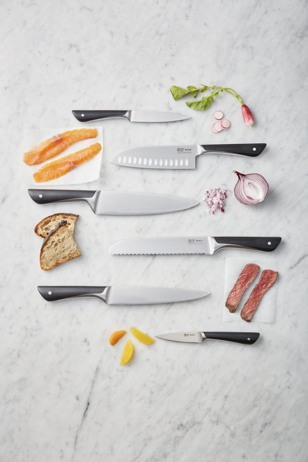 Tefal Jamie Oliver Messerblock – 6-teilig – Holz – Braun