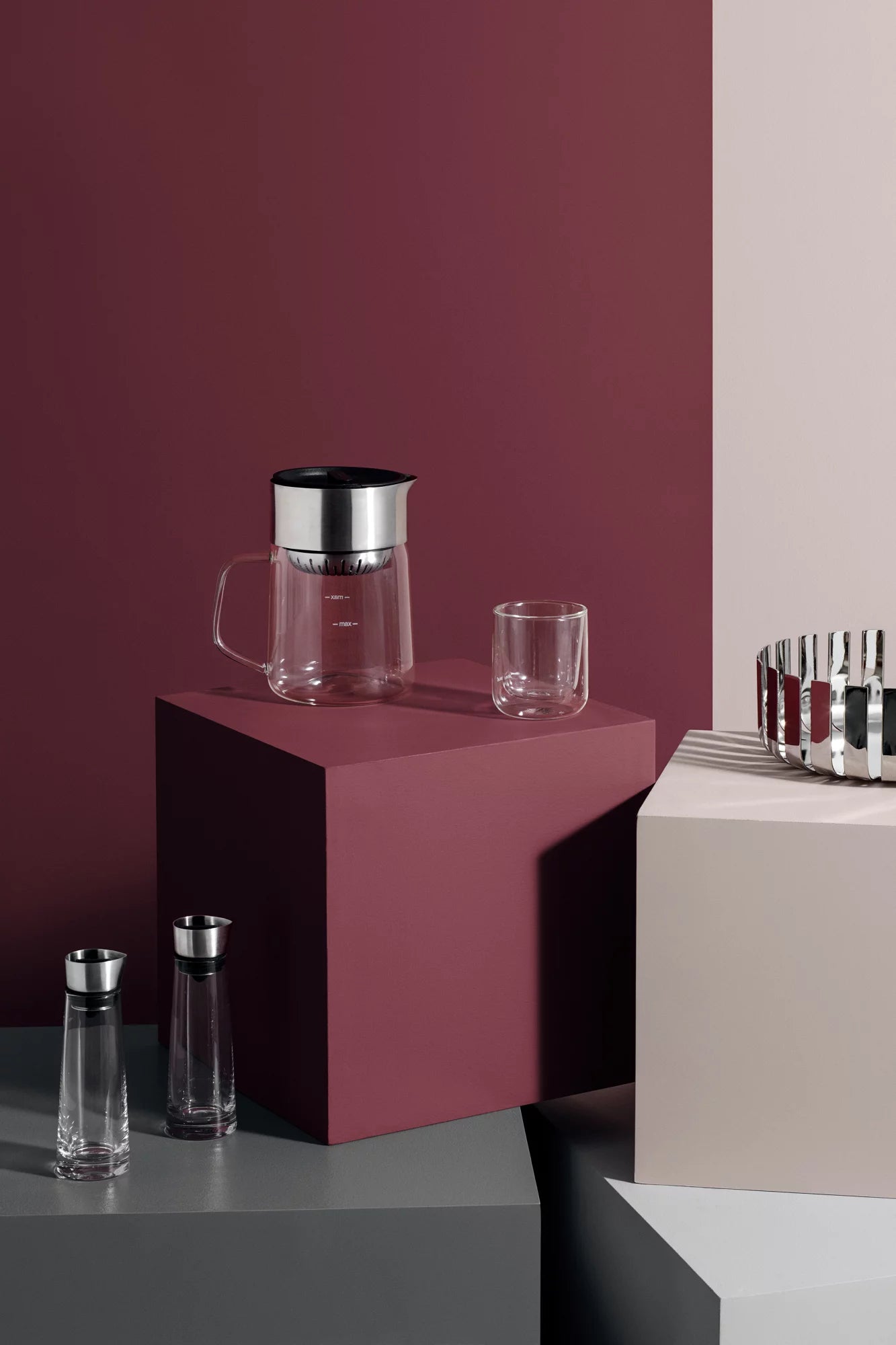 Blomus Latte Macchiato-Gläser Nero – 2er Set, 320 ml, Ø 7,6 cm, H 14,0 cm, Glas