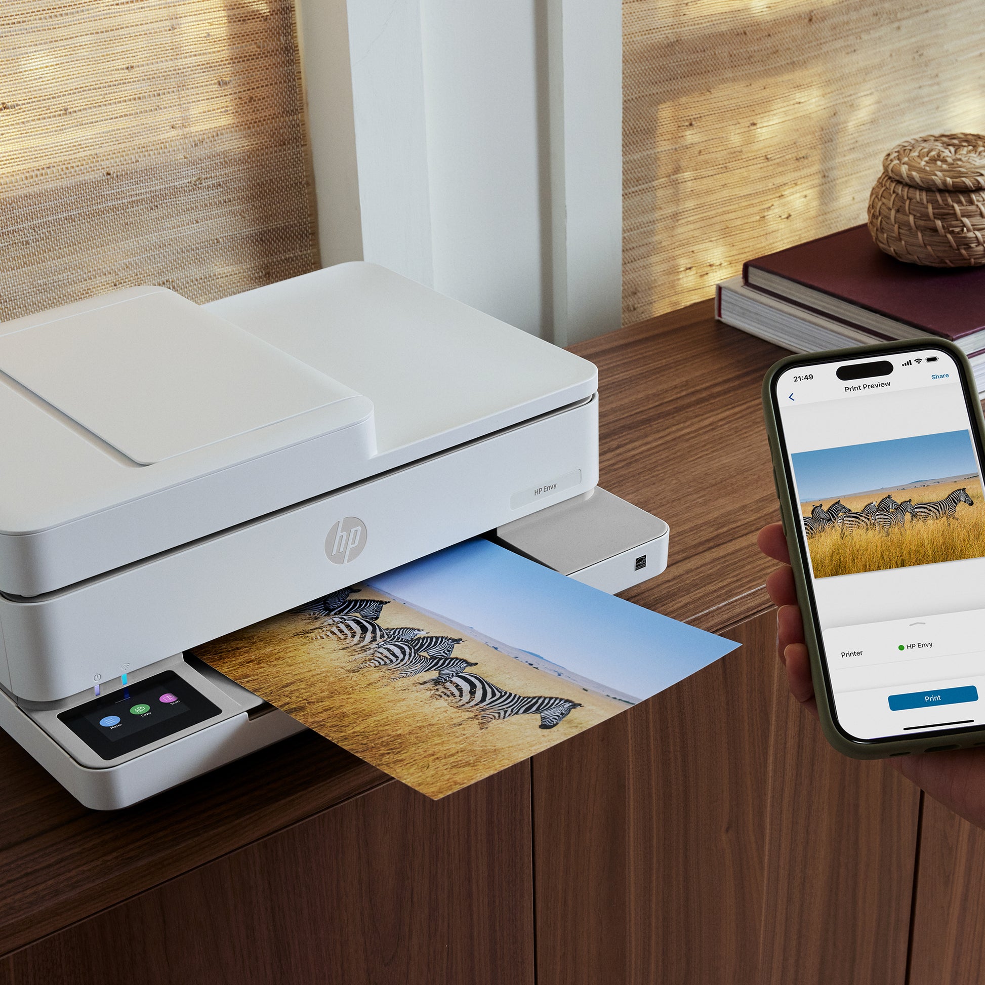 HP Envy 6520 – Farbtintenstrahl-Multifunktionsdrucker, A4, 3-in-1, Duplex, ADF, WLAN, AirPrint, Mopria