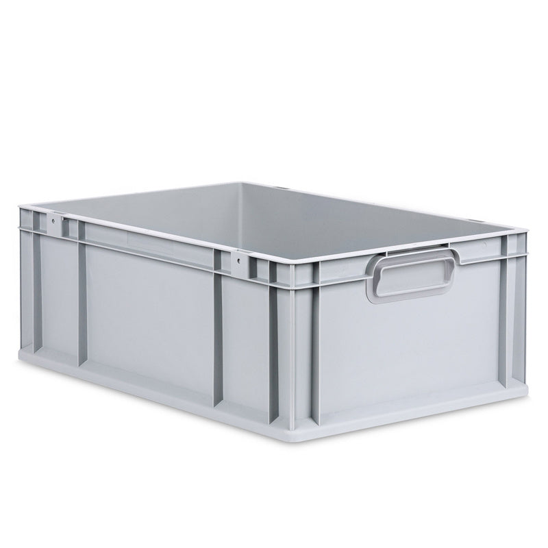 Allit ProfiPlus EuroEco C622 Eurobox – stapelbar, geschlossene Griffe, grau, PP, B 600 × H 220 × T 400 mm